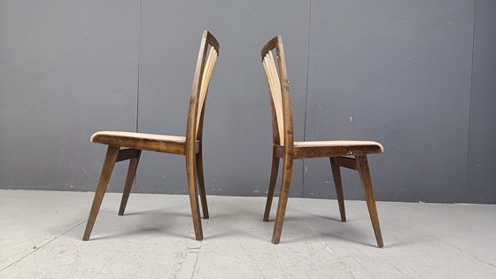 Image 1 of Mid Century Italiaanse eetkamerstoelen, 1950