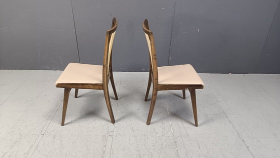 Image 1 of Mid Century Italiaanse eetkamerstoelen, 1950