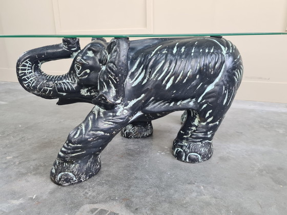 Image 1 of Vintage Sculptural Elephant Coffee Table - Salontafel - Gips, Glas

Europa - Mid-Century Modern - 1960-1970