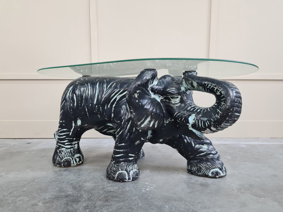 Image 1 of Vintage Sculptural Elephant Coffee Table - Salontafel - Gips, Glas

Europa - Mid-Century Modern - 1960-1970