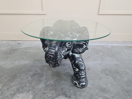 Image 1 of Vintage Sculptural Elephant Coffee Table - Salontafel - Gips, Glas

Europa - Mid-Century Modern - 1960-1970