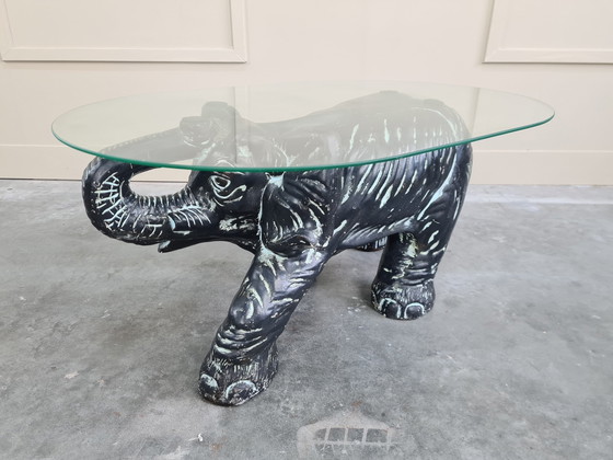 Image 1 of Vintage Sculptural Elephant Coffee Table - Salontafel - Gips, Glas

Europa - Mid-Century Modern - 1960-1970