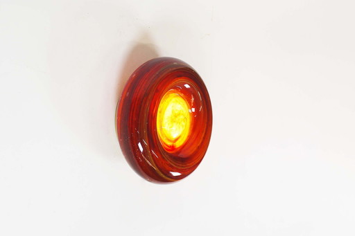 1X Swirl Glazen 'Donut' Wandlamp van Doria Leuchten