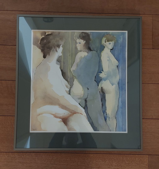 Schilderij–Ontmoeting 3 Vrouwen-1999 Han Groot