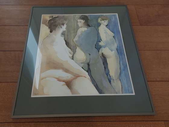 Image 1 of Schilderij–Ontmoeting 3 Vrouwen-1999 Han Groot