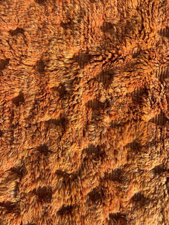 Image 1 of Oranje Marokkaanse Berber Wol Vloerkleed