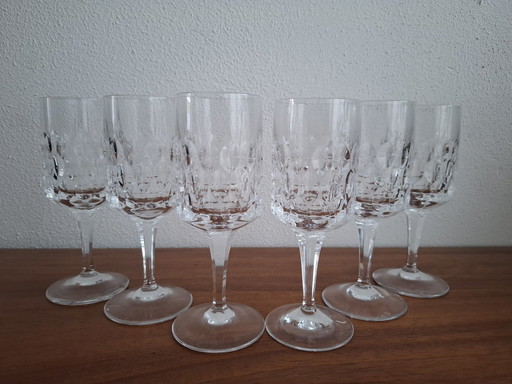 6x Peill & Putzler  kristallen wijnglas