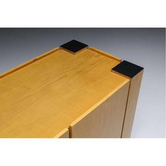 Image 1 of Vintage zwart beschilderd houten dressoir van Renato Toso en Robertà Pamio, Italië 1920