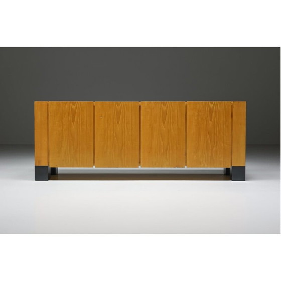 Image 1 of Vintage zwart beschilderd houten dressoir van Renato Toso en Robertà Pamio, Italië 1920