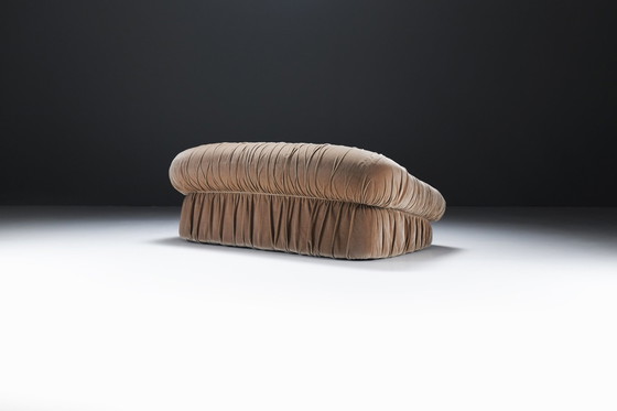 Image 1 of Fluwelen loungebank van De Pas D'Urbino Lomazzi voor Dall'Oca