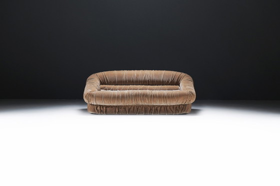 Image 1 of Fluwelen loungebank van De Pas D'Urbino Lomazzi voor Dall'Oca