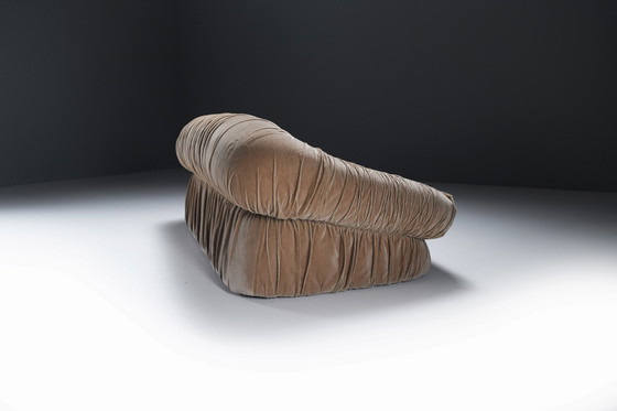 Image 1 of Fluwelen loungebank van De Pas D'Urbino Lomazzi voor Dall'Oca