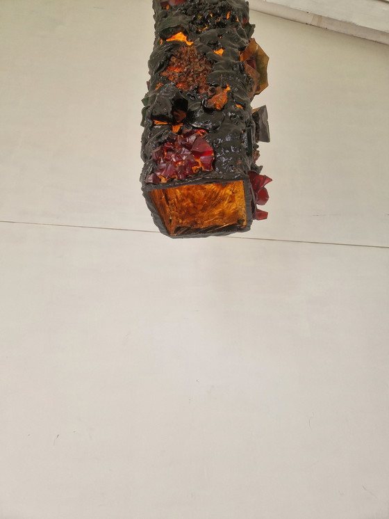 Image 1 of Grote Vintage Brutalistische Lamp