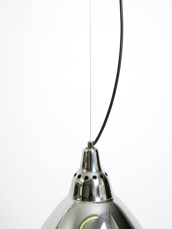 Image 1 of Prachtige originele 1960S grote hanglamp "Headlight" van Ingo Maurer gemaakt van verchroomd plaatstaal