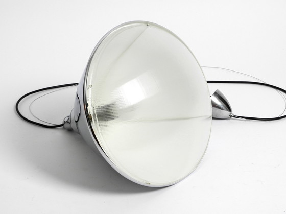 Image 1 of Prachtige originele 1960S grote hanglamp "Headlight" van Ingo Maurer gemaakt van verchroomd plaatstaal