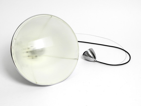Image 1 of Prachtige originele 1960S grote hanglamp "Headlight" van Ingo Maurer gemaakt van verchroomd plaatstaal