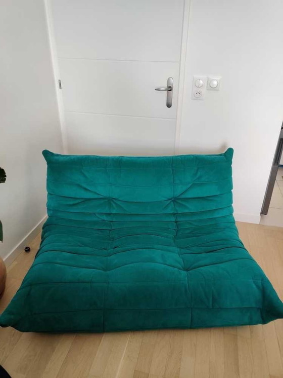 Image 1 of Ligne Roset Togo 2 Alcantara Emmerald