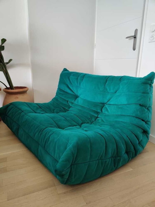 Ligne Roset Togo 2 Alcantara Emmerald