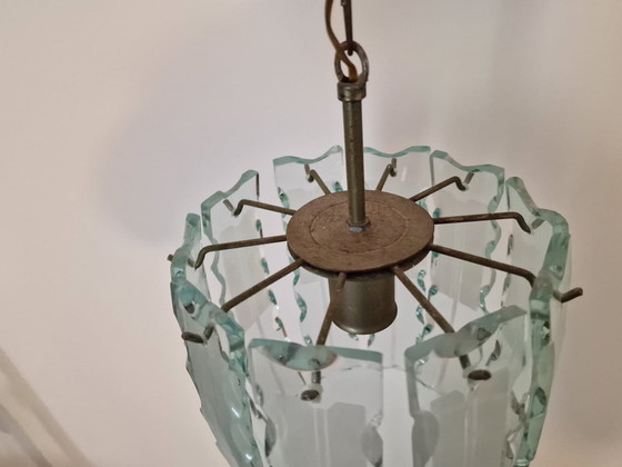 Image 1 of Fontana Arte art glass kroonluchter hanglamp