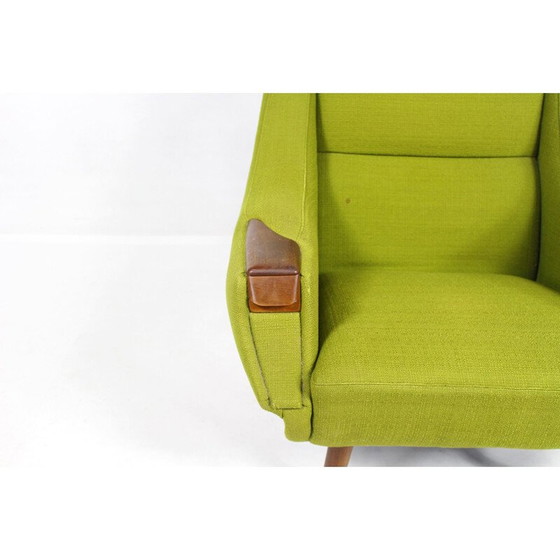 Image 1 of Vintage groene fauteuil in rozenhout van H.W. Klein - jaren 1960