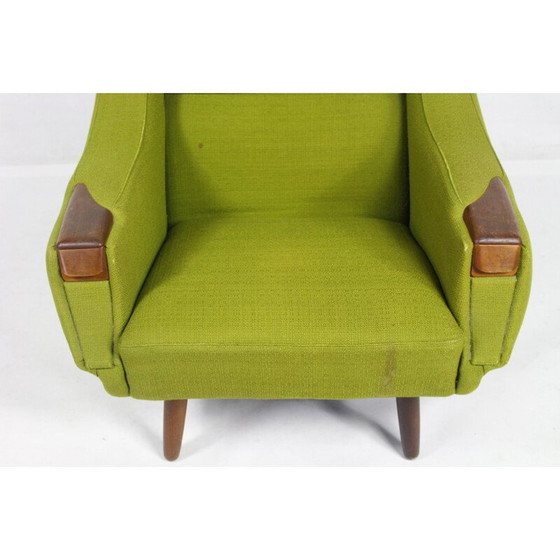 Image 1 of Vintage groene fauteuil in rozenhout van H.W. Klein - jaren 1960