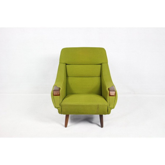 Image 1 of Vintage groene fauteuil in rozenhout van H.W. Klein - jaren 1960