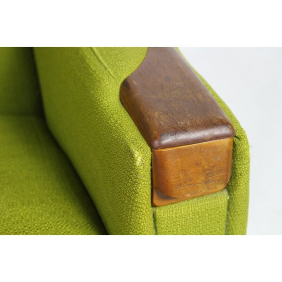 Image 1 of Vintage groene fauteuil in rozenhout van H.W. Klein - jaren 1960