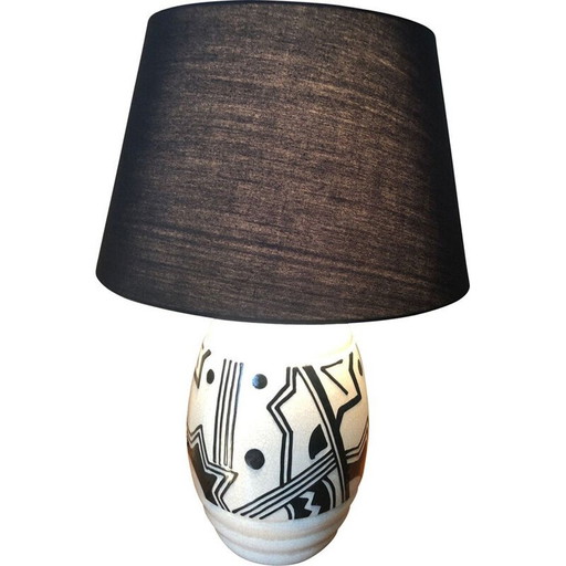 Vintage art deco lamp van keramiek