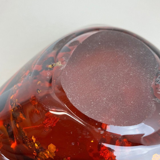 Image 1 of Vintage Murano glas "Gold Dust Flakes" asbak, Italië 1970