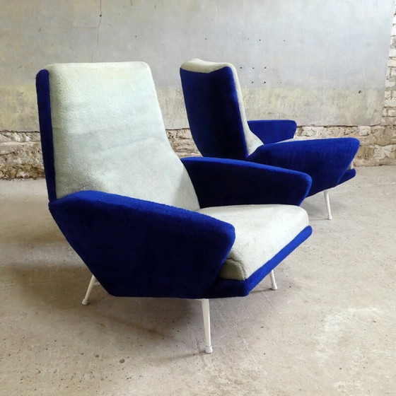 Image 1 of Paar vintage fauteuils van Guy Besnard, 1960