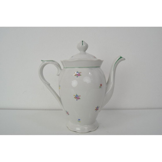 Image 1 of Vintage "Art Deco" porseleinen theepot, Tsjecho-Slowakije jaren 1930