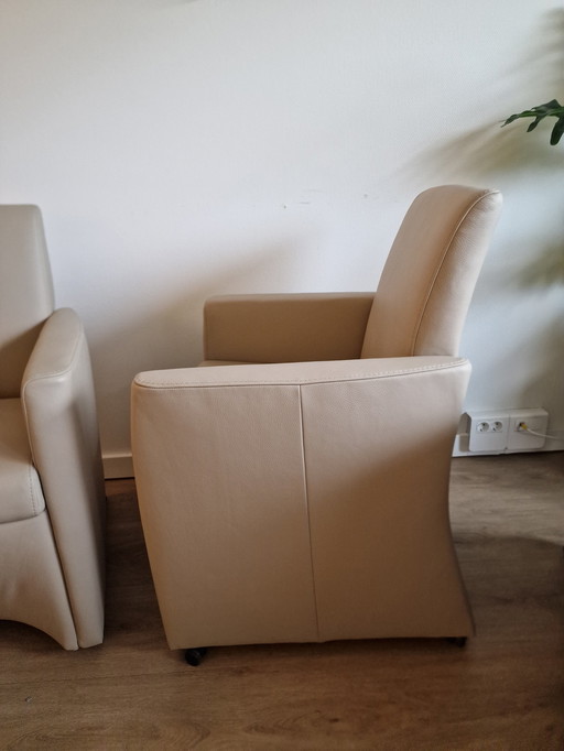 3x DS Santo Lederen Eetkamer Stoelen