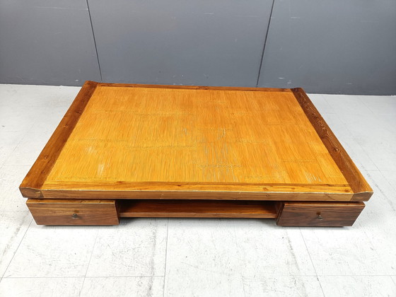 Image 1 of Xl Vintage Bamboe Salontafel, 1970S