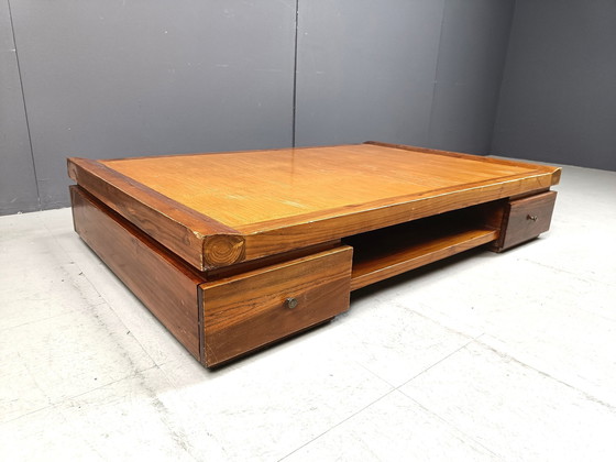 Image 1 of Xl Vintage Bamboe Salontafel, 1970S