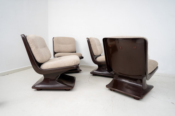 Image 1 of Set van 4 loungestoelen van Albert Jacob voor Grosfilex