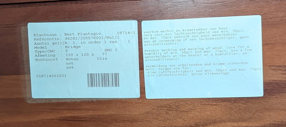 Image 1 of Bert Plantagie Eettafel Model Bridge