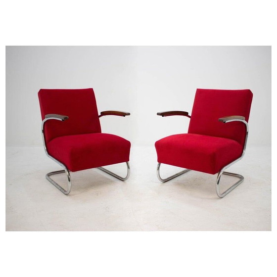 Image 1 of Vintage chromen buisfauteuil Type S 411 van Mücke Melder