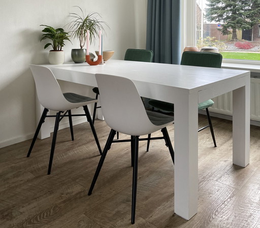 Handgemaakte Houten Tafel Met 4 Stoelen