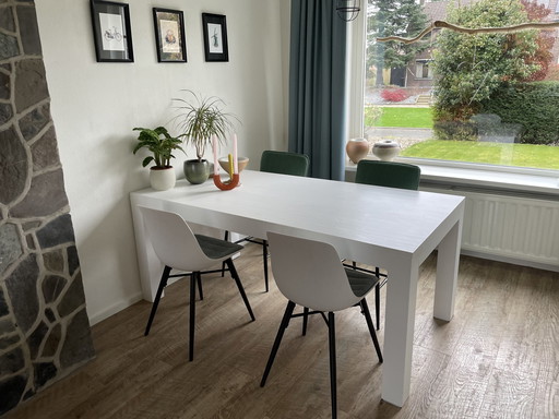 Handgemaakte Houten Tafel Met 4 Stoelen