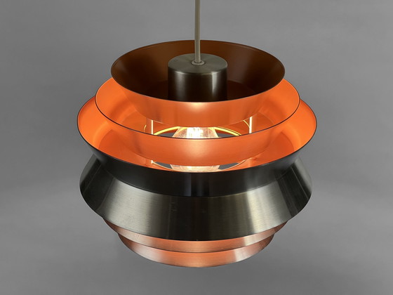 Image 1 of Hanglamp "Trava" In Geborsteld Aluminium Van Carl Thore Voor Granhaga Metallindustri. Zweden 1960S.