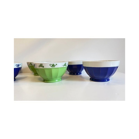 Image 1 of Set van 6 vintage Italiaanse porseleinen kommen Saturnia