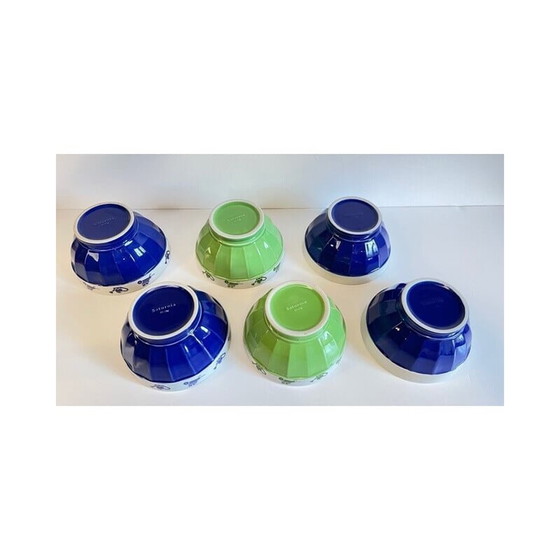 Image 1 of Set van 6 vintage Italiaanse porseleinen kommen Saturnia