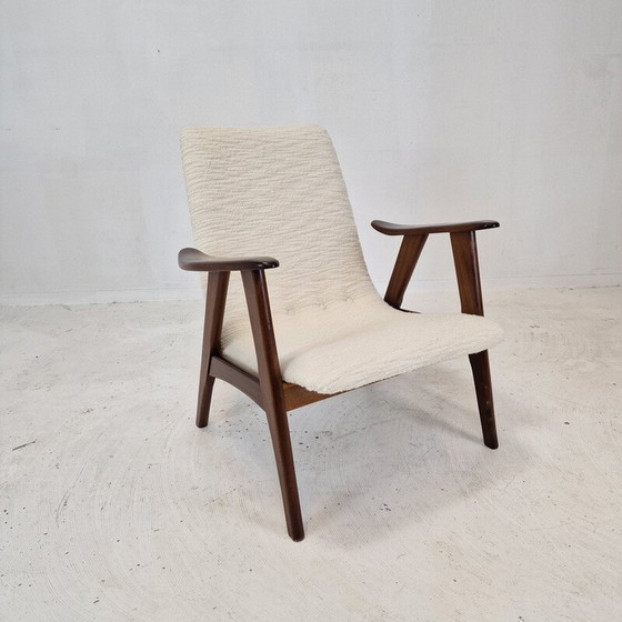 Image 1 of Vintage teakhouten fauteuil van Louis Van Teeffelen voor Wébé, Nederland 1960