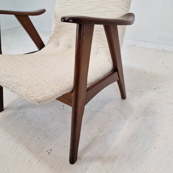 Image 1 of Vintage teakhouten fauteuil van Louis Van Teeffelen voor Wébé, Nederland 1960