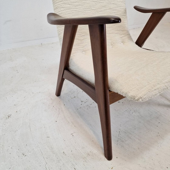 Image 1 of Vintage teakhouten fauteuil van Louis Van Teeffelen voor Wébé, Nederland 1960