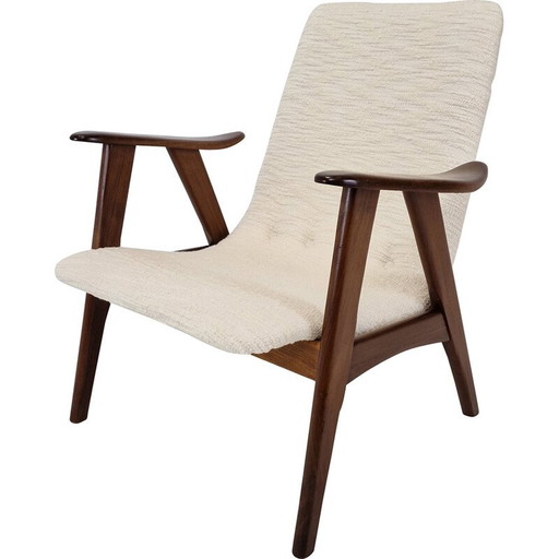 Vintage teakhouten fauteuil van Louis Van Teeffelen voor Wébé, Nederland 1960