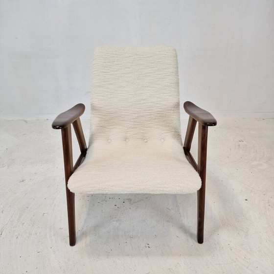Image 1 of Vintage teakhouten fauteuil van Louis Van Teeffelen voor Wébé, Nederland 1960