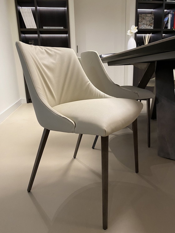 Image 1 of Italiaanse Design Tafel Met 6 Stoelen