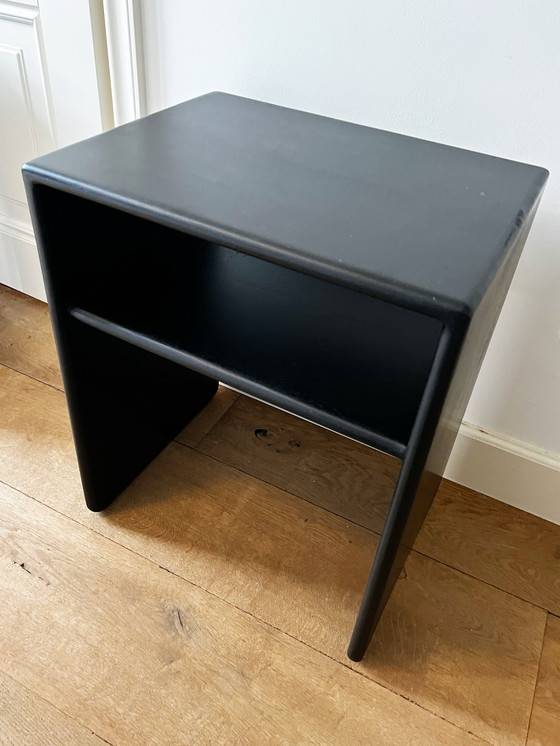 Image 1 of Black Wood Bedside Table (Pair)