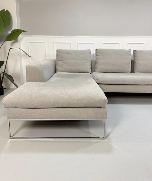 Cor Mell Lounge Designer Sofa Bank Grijs Stof